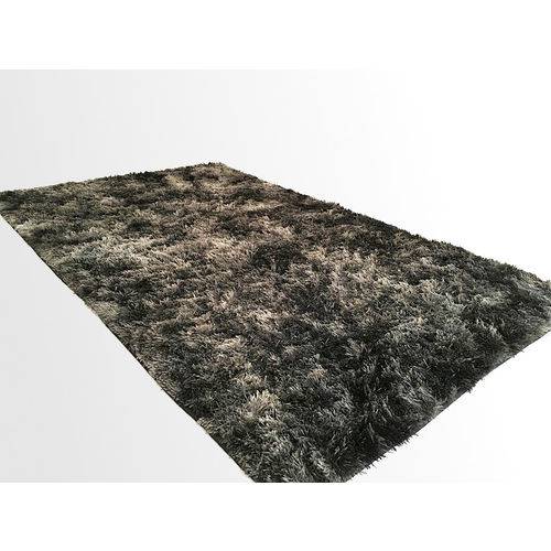 Tamanhos, Medidas e Dimensões do produto Tapete Saturs Shaggy Pelo Alto Mesclado Preto - 60 X 180 Cm Tapete para Sala e Quarto