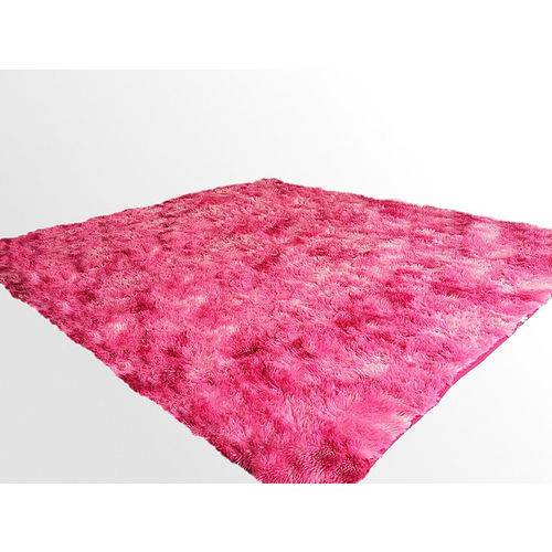 Tamanhos, Medidas e Dimensões do produto Tapete Saturs Shaggy Pelo Alto Mesclado Rosa - 200 X 240 Cm Tapete para Sala e Quarto