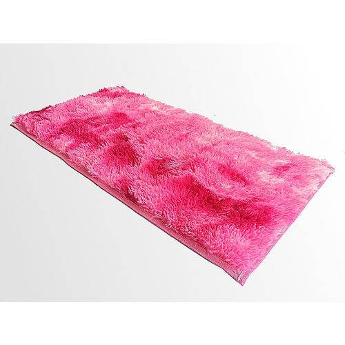 Tamanhos, Medidas e Dimensões do produto Tapete Saturs Shaggy Pelo Alto Mesclado Rosa - 50 X 100 Cm Tapete para Sala e Quarto