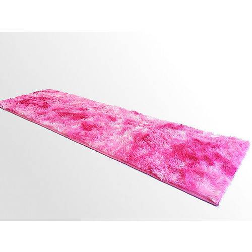 Tamanhos, Medidas e Dimensões do produto Tapete Saturs Shaggy Pelo Alto Mesclado Rosa - 60 X 180 Cm Tapete para Sala e Quarto