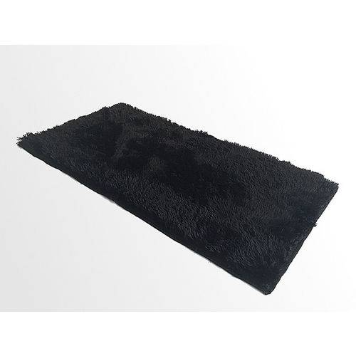 Tamanhos, Medidas e Dimensões do produto Tapete Saturs Shaggy Pelo Alto Preto - 50 X 100 Cm Tapete para Sala e Quarto