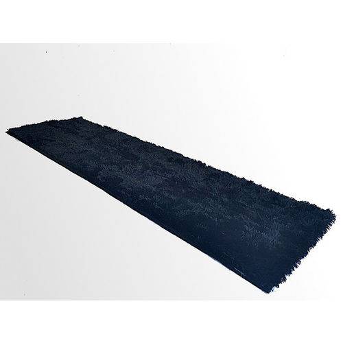 Tamanhos, Medidas e Dimensões do produto Tapete Saturs Shaggy Pelo Alto Preto - 60 X 180 Cm Tapete para Sala e Quarto