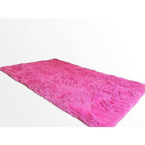 Tamanhos, Medidas e Dimensões do produto Tapete Saturs Shaggy Pelo Alto Rosa 120 X 200 Cm Tapete para Sala e Quarto