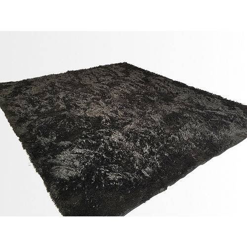 Tamanhos, Medidas e Dimensões do produto Tapete Shaggy Pelo Alto - 200 X 240 Cm Preto Tapetes Saturs