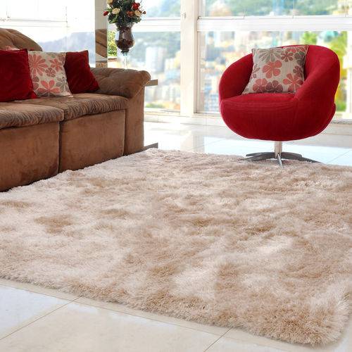 Tamanhos, Medidas e Dimensões do produto Tapete Silk Shaggy Premium Bege 2,00m X 2,50m