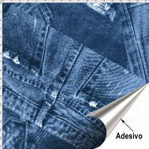 Tamanhos, Medidas e Dimensões do produto Tecido Adesivo Impermeável - Jeans 001 (45x70)