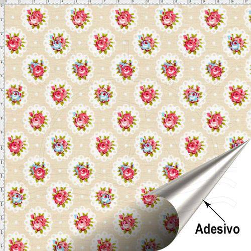 Tamanhos, Medidas e Dimensões do produto Tecido Adesivo para Patchwork - Flor e Frutos 094 (45x70)