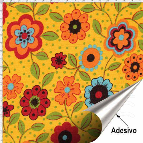 Tamanhos, Medidas e Dimensões do produto Tecido Adesivo para Patchwork - Flor e Frutos 101 (45x70)