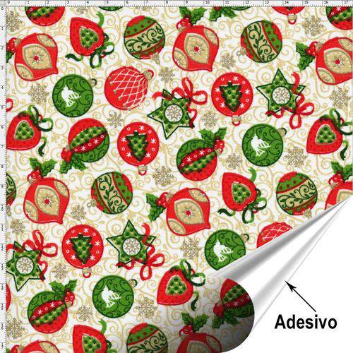 Tamanhos, Medidas e Dimensões do produto Tecido Adesivo para Patchwork - Natal 042 (45x70)
