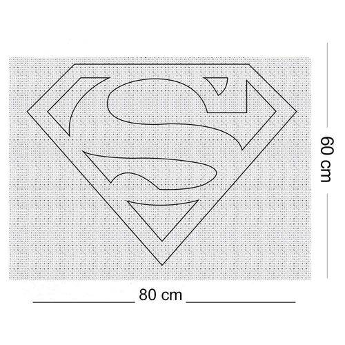 Tamanhos, Medidas e Dimensões do produto Tecido Algodão Cru Riscado 80x60cm Super-Herói 1