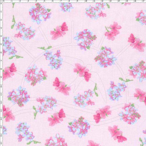 Tamanhos, Medidas e Dimensões do produto Tecido Estampado para Patchwork - 20236 Floral Rosa Cor 03 (0,50x1,40)