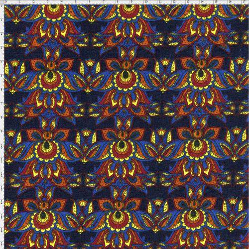Tamanhos, Medidas e Dimensões do produto Tecido Estampado para Patchwork - 30660 Flowers Azul Cor 01 (0,50x1,40)