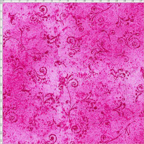 Tamanhos, Medidas e Dimensões do produto Tecido Estampado para Patchwork - 50 Tons Arabesco Rosa Pink Cor 04 (0,50x1,40)