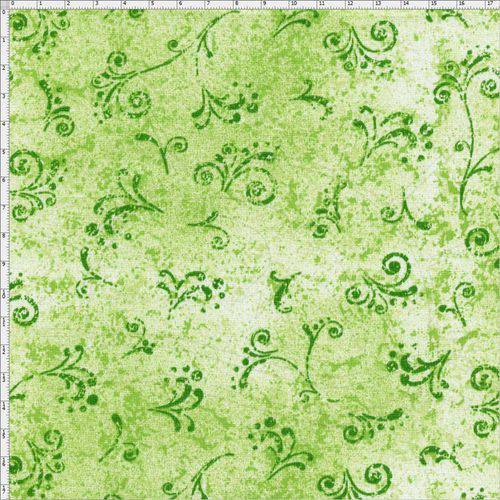 Tamanhos, Medidas e Dimensões do produto Tecido Estampado para Patchwork - 50 Tons Arabesco Verde Abacate Cor 25 (0,50x1,40)