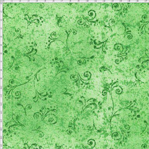 Tamanhos, Medidas e Dimensões do produto Tecido Estampado para Patchwork - 50 Tons Arabesco Verde Mar Cor 28 (0,50x1,40)
