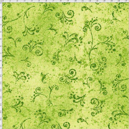 Tamanhos, Medidas e Dimensões do produto Tecido Estampado para Patchwork - 50 Tons Arabesco Verde Oliva Cor 27 (0,50x1,40)