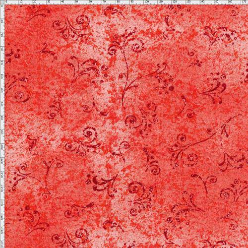Tamanhos, Medidas e Dimensões do produto Tecido Estampado para Patchwork - 50 Tons Arabesco Vermelho Escuro Cor 06 (0,50x1,40)