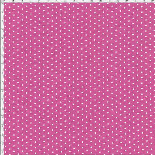 Tamanhos, Medidas e Dimensões do produto Tecido Estampado para Patchwork - 50025 Poá Pink Cor 23 (0,50x1,40)