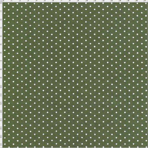 Tamanhos, Medidas e Dimensões do produto Tecido Estampado para Patchwork - 50025 Poá Verde Escuro Cor 12 (0,50x1,40)