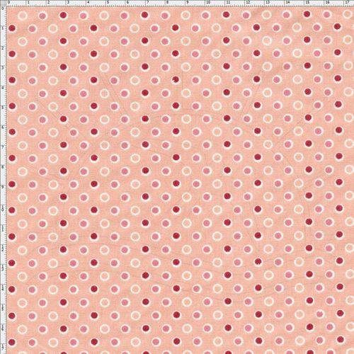Tamanhos, Medidas e Dimensões do produto Tecido Estampado para Patchwork - Anita Catita Poás Graciosos Multicolor Coral (0,50x1,40)