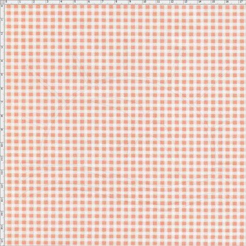 Tamanhos, Medidas e Dimensões do produto Tecido Estampado para Patchwork - Anita Catita Xadrezinho Coral (0,50x1,40)