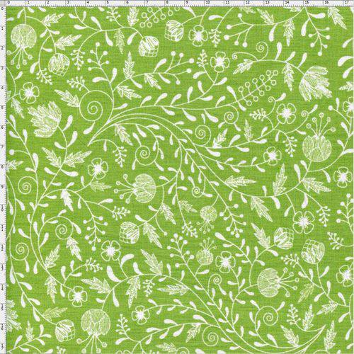 Tamanhos, Medidas e Dimensões do produto Tecido Estampado para Patchwork - Arte Floral Verão Cor 21421 (0,50x1,40)
