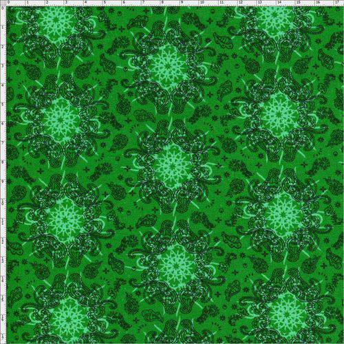 Tamanhos, Medidas e Dimensões do produto Tecido Estampado para Patchwork - Bandana Verde Cor 13 (0,50x1,40)