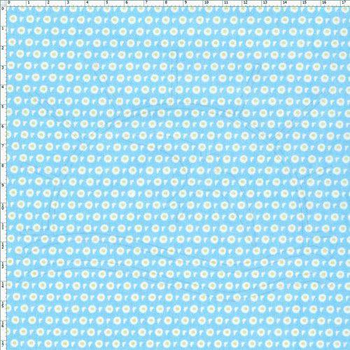 Tamanhos, Medidas e Dimensões do produto Tecido Estampado para Patchwork - Bc016 Olhos Azul Cor 02 (0,50x1,40)