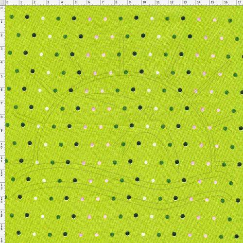 Tamanhos, Medidas e Dimensões do produto Tecido Estampado para Patchwork - Col. Poás Col. Fundo Verde Cor 01 Lu025 (0,50x1,40)
