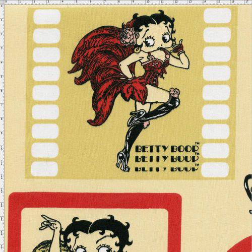 Tamanhos, Medidas e Dimensões do produto Tecido Estampado para Patchwork - Coleção Betty Boop Cabaret (0,60x1,40)