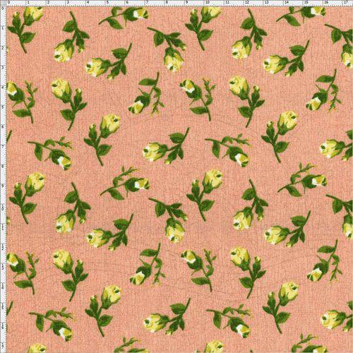 Tamanhos, Medidas e Dimensões do produto Tecido Estampado para Patchwork - Coleção Floral Paris Mini Botões Rosa Antigo (0,50x1,40)