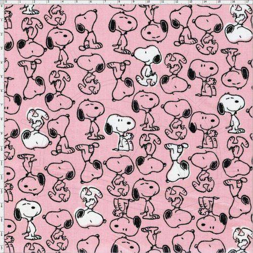 Tamanhos, Medidas e Dimensões do produto Tecido Estampado para Patchwork - Coleção Snoopy Color Rose (0,50x1,40)
