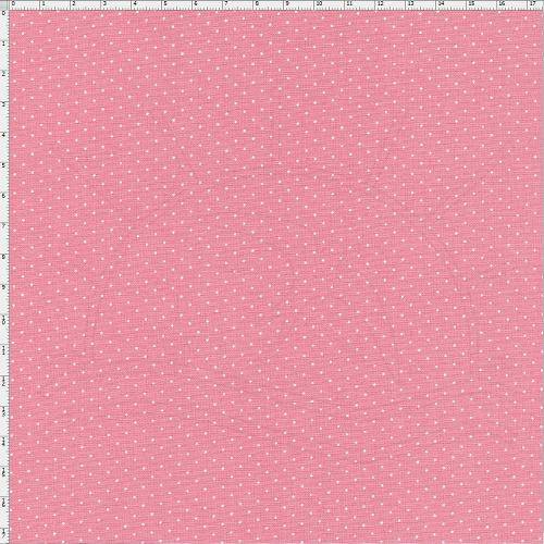 Tamanhos, Medidas e Dimensões do produto Tecido Estampado para Patchwork - Composê Poá Rosa Chiclete Cor 1599 (0,50x1,40)