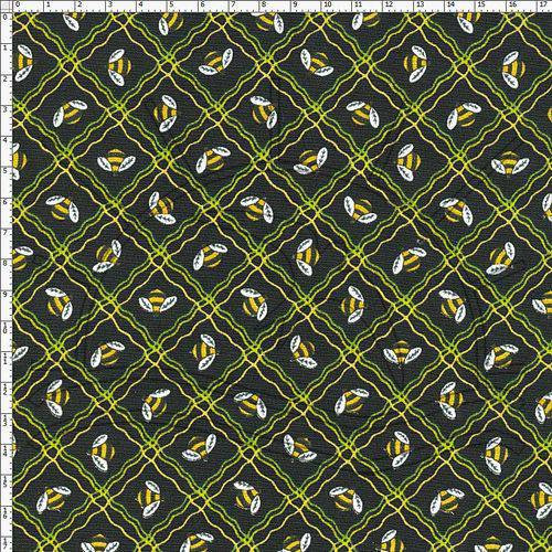 Tamanhos, Medidas e Dimensões do produto Tecido Estampado para Patchwork - Db030 Buzzing Bees Cor 01 (0,50x1,40)