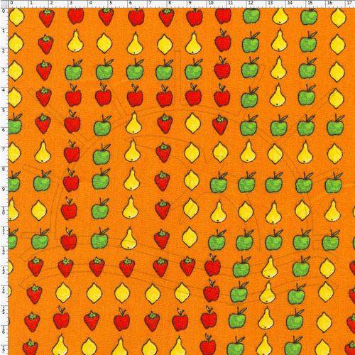 Tamanhos, Medidas e Dimensões do produto Tecido Estampado para Patchwork - Db035 Packed Fruit Cor 01 (0,50x1,40)