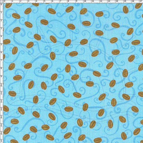 Tamanhos, Medidas e Dimensões do produto Tecido Estampado para Patchwork - Db051 Coffee Beans Cor 01 (0,50x1,40)