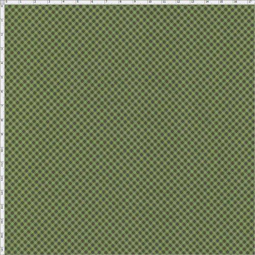 Tamanhos, Medidas e Dimensões do produto Tecido Estampado para Patchwork - Digital Coleção Sunbonnet Micro Xadrez Verde (0,50x1,40)