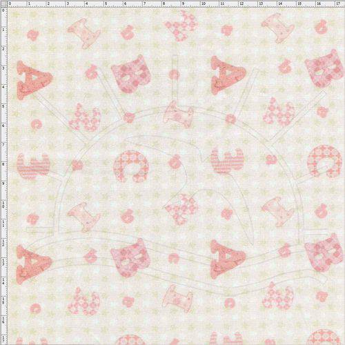 Tamanhos, Medidas e Dimensões do produto Tecido Estampado para Patchwork - Digital Letras Menina Baby (0,50x1,40)