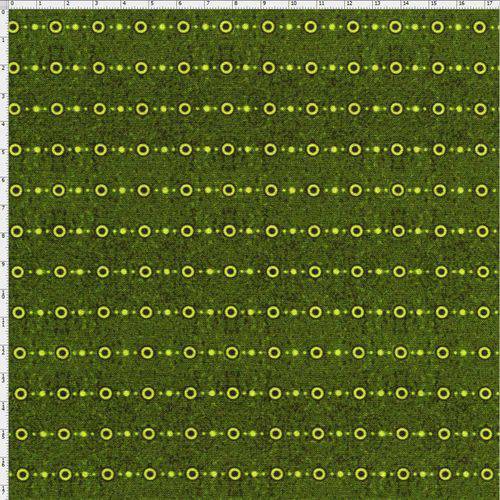 Tamanhos, Medidas e Dimensões do produto Tecido Estampado para Patchwork - Digital Mini Bolas Verde (0,50x1,40)