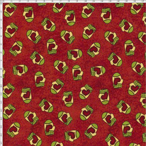 Tamanhos, Medidas e Dimensões do produto Tecido Estampado para Patchwork - Digital Natal Luvinhas Vermelhas (0,50x1,40)
