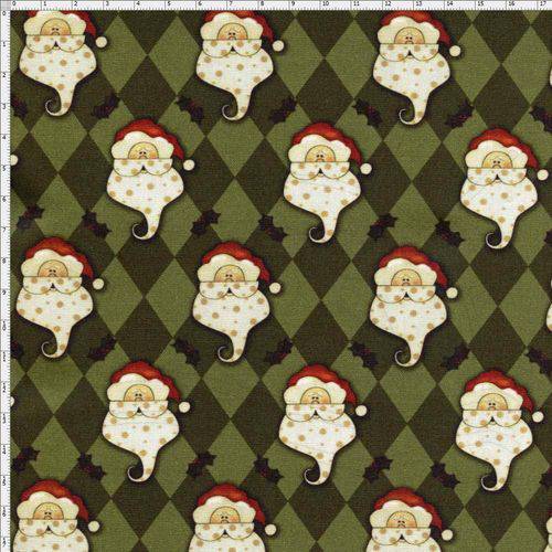 Tamanhos, Medidas e Dimensões do produto Tecido Estampado para Patchwork - Digital Natal Rostos Noel Grande (0,50x1,40)