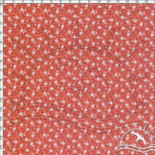 Tamanhos, Medidas e Dimensões do produto Tecido Estampado para Patchwork - Floral Miúdo Bordô 01 (0,50x1,40)