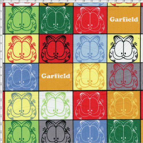 Tamanhos, Medidas e Dimensões do produto Tecido Estampado para Patchwork - Garfield Caricaturas Coloridas (0,50x1,40)