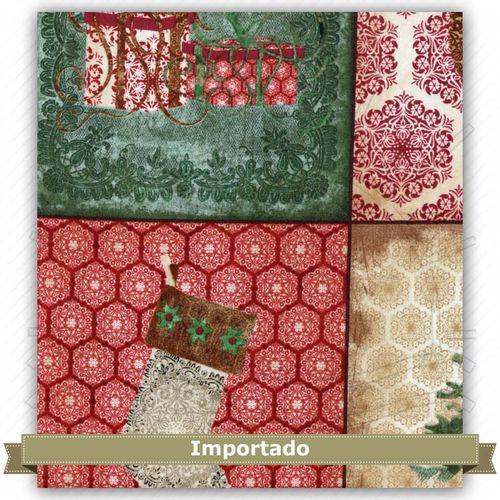 Tamanhos, Medidas e Dimensões do produto Tecido Estampado para Patchwork - Natal Homespun Holidays 03 (0,50x1,40)