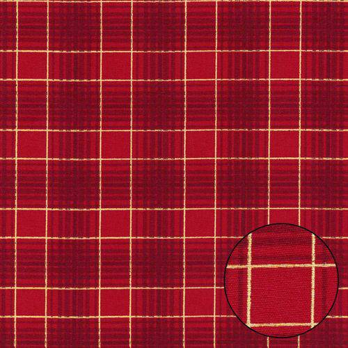 Tamanhos, Medidas e Dimensões do produto Tecido Estampado para Patchwork - Natal Xadrez Médio Vermelho C02 (0,50x1,40)