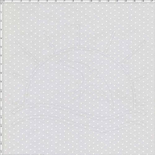 Tamanhos, Medidas e Dimensões do produto Tecido Estampado para Patchwork - Poá Cinza Claro com Branco (0,50x1,40)