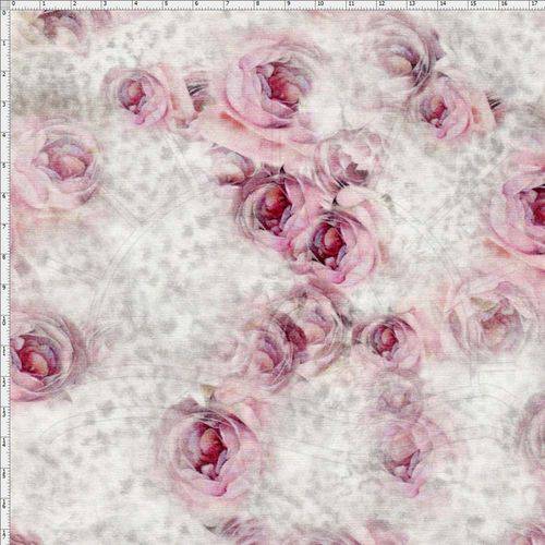 Tamanhos, Medidas e Dimensões do produto Tecido Estampado para Patchwork - Rosas Casamento Cor 475 (0,50x1,40)