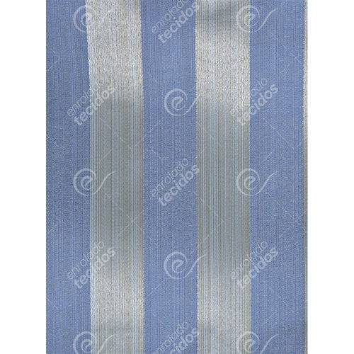 Tamanhos, Medidas e Dimensões do produto Tecido Jacquard Azul Listrado Luxo - 2,80m de Largura
