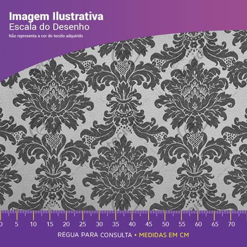 Tamanhos, Medidas e Dimensões do produto Tecido Jacquard Bege com Bronze Medalhão Tradicional - 2,80m de Largura