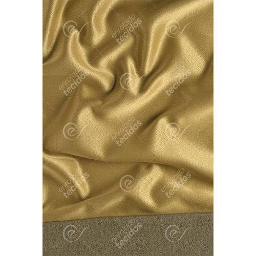 Tamanhos, Medidas e Dimensões do produto Tecido Jacquard Dourado e Preto Liso Tradicional - 2,80m de Largura
